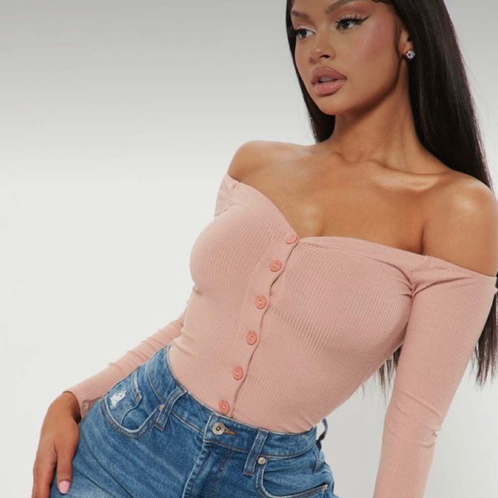 Fool In Love Off Shoulder Bodysuit